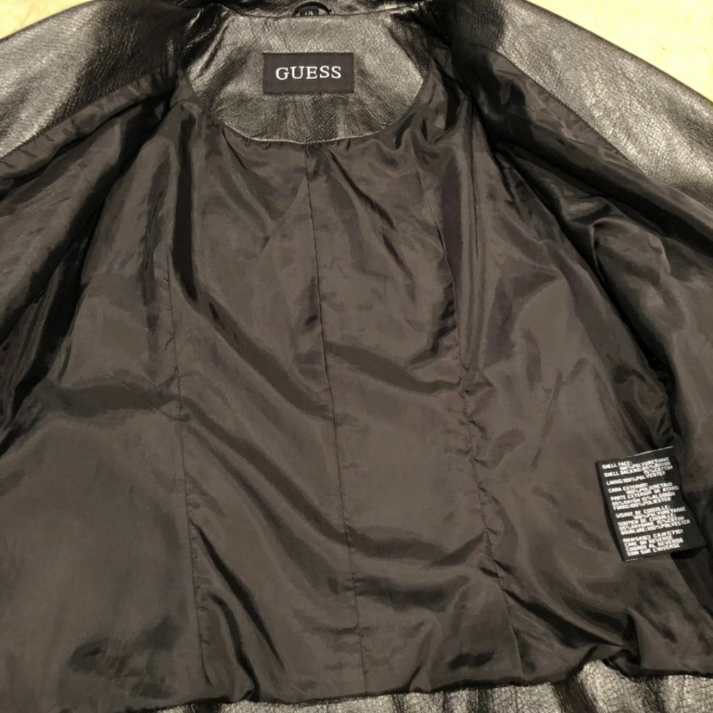Guess Faux Leather Jacket Size L